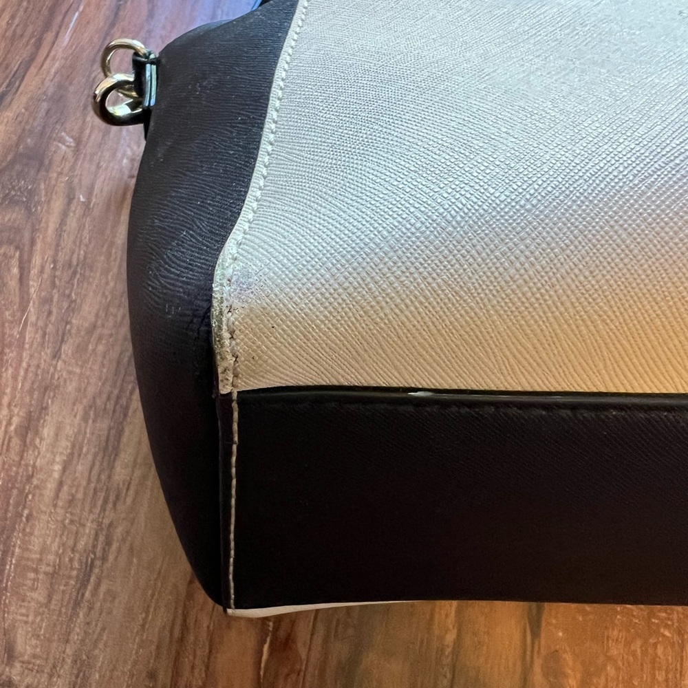 Kate Spade Black and Cream Satchel with Structured Design - Picture 7 of 13